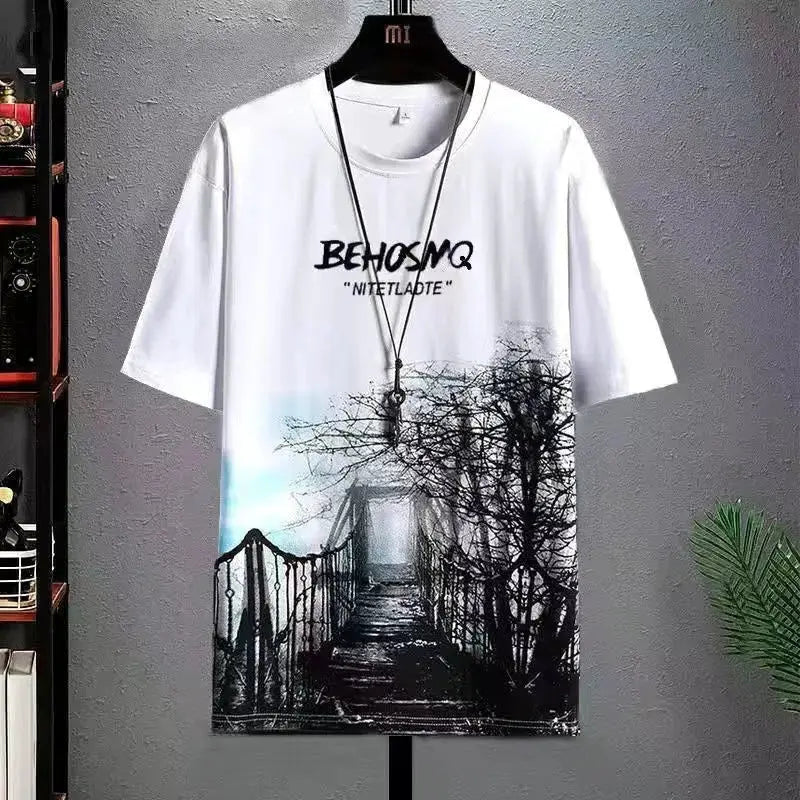T-shirt for Men Hoodies Summer Men Clothing Cartoon Casual Harajuku Streetwear Print Hooded Top Short Sleeve Sweatshirts Men by All Mart Bristol Ltd