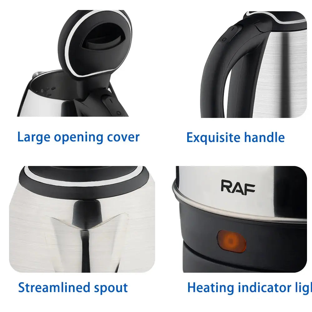 2L Stainless Steel Electric Kettle 1500W Tea Thermo Pot by All Mart Bristol Ltd