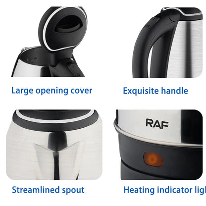 2L Stainless Steel Electric Kettle 1500W Tea Thermo Pot by All Mart Bristol Ltd