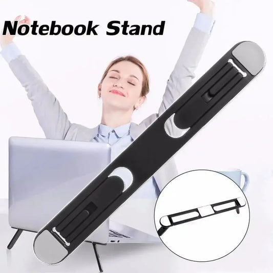 Foldable Laptop Stand Holder for MacBook Pro Air Invisible Notebook Holder Bracket Cooling Stand Universal Adhesive Laptop Stand by All Mart Bristol Ltd