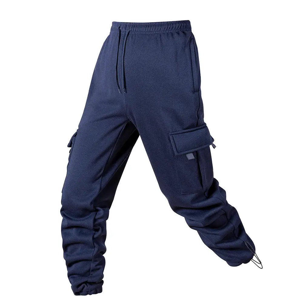 Men's Joggers Pants Loose Drawstring Long Pants Men Multi-pocket Sweatpants Casual Cargo Trousers For Men Fitness by All Mart Bristol Ltd