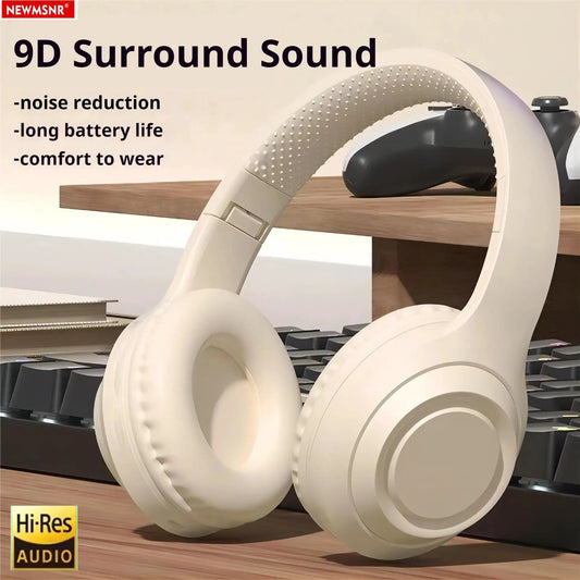 9D Surround Bass Headsets Wireless Bluetooth 5.3 Headphones Over Ear Noise Reduction Sports Gaming Earphone with HD Mic Handfree by All Mart Bristol Ltd