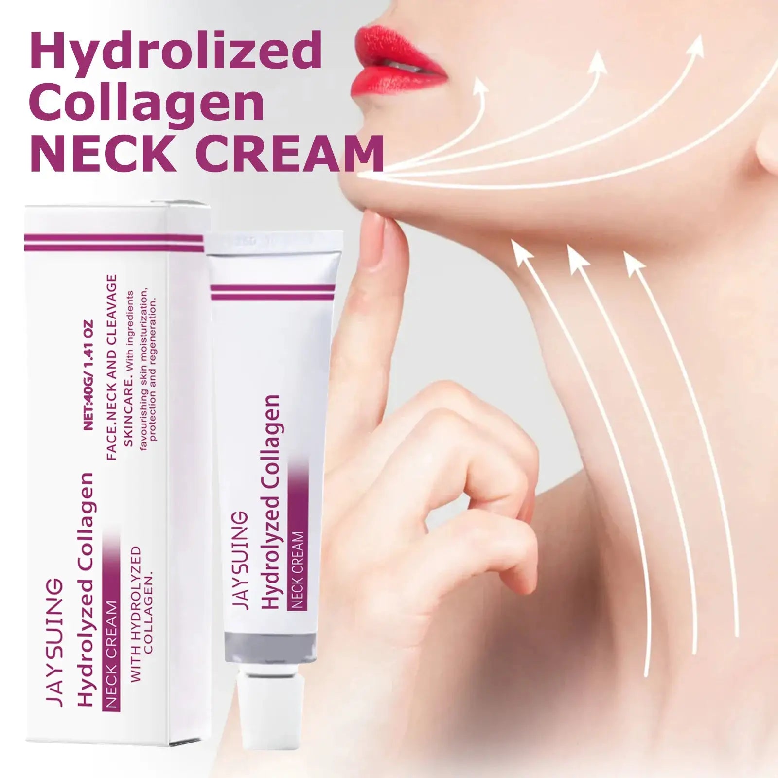 Hydrolyzed Collagen Neck Cream Eliminate Neck Fine Lines Firming Lifting Neck Remove Double Chin Rejuvenation Cream SkinCare by All Mart Bristol Ltd