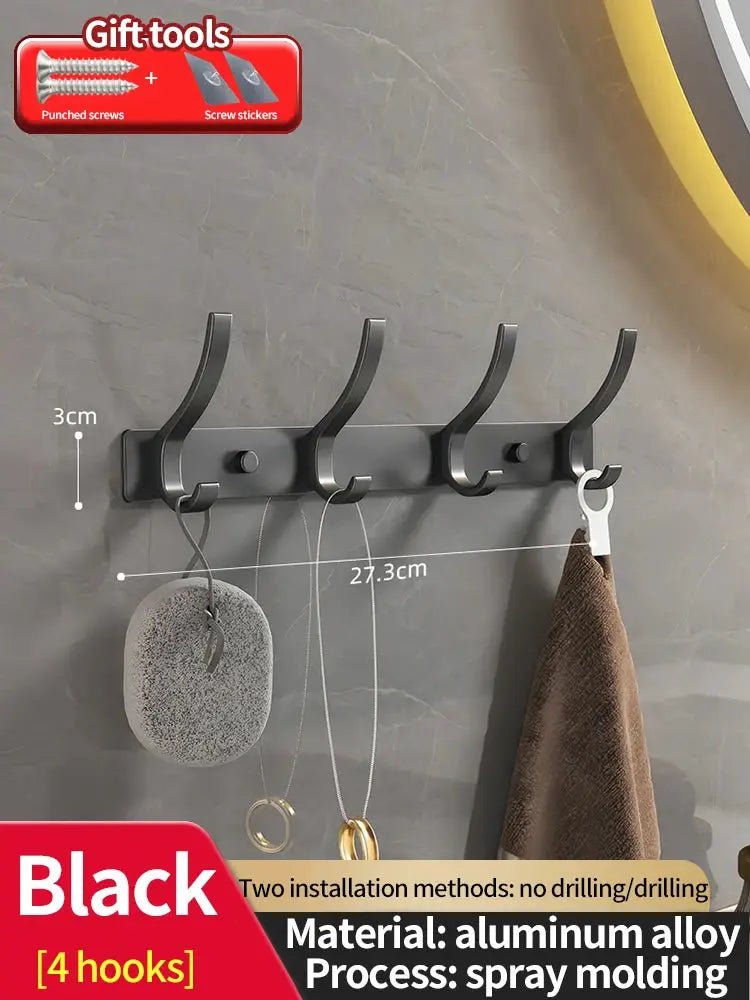 no drill Door Behind Hook Storage Wall Hanging Clothes Hanger Coat Hook Punch-free Hanger Bedroom Organizer Storage Kitchen Acce by All Mart Bristol Ltd