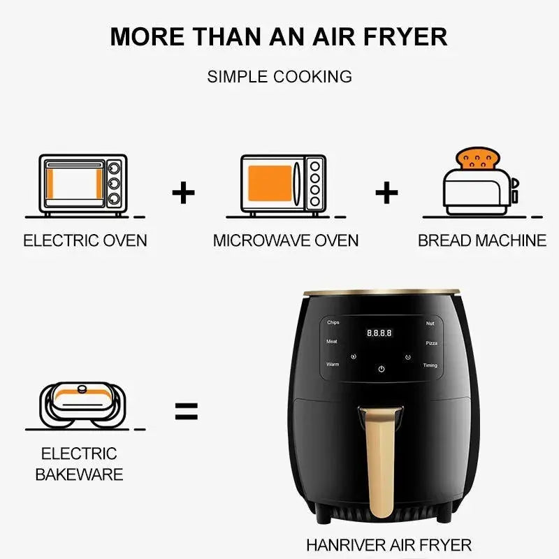 6L Digital Air Fryer with Intelligent Touch Screen by All Mart Bristol Ltd