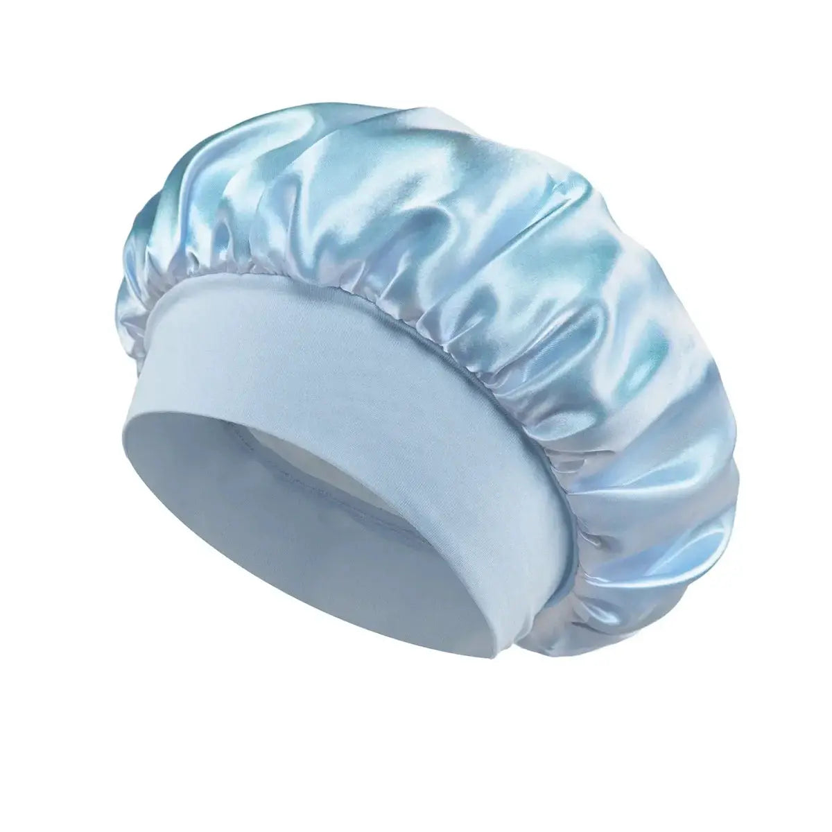 Women Satin Bonnet Hair Bonnet for Sleeping Hair Care Silk Bonnets Solid Wide-brimmed Sleeping Hat with Elastic Soft Band by All Mart Bristol Ltd