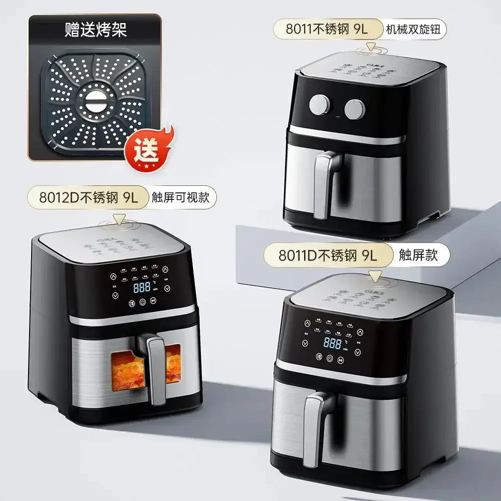 Air fryer household large capacity smart electric fryer no flip multifunctional electric oven integrated French fry machine by All Mart Bristol Ltd