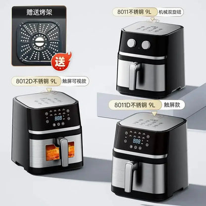 Air fryer household large capacity smart electric fryer no flip multifunctional electric oven integrated French fry machine by All Mart Bristol Ltd