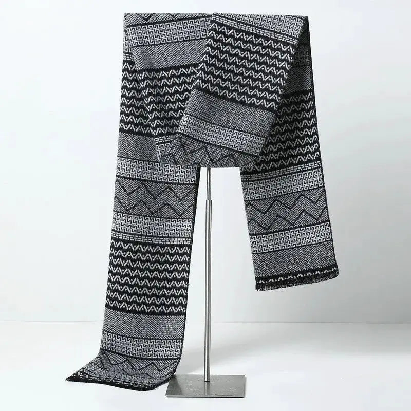 Designer Brand Plaid Men's Cashmere Scarf Winter Warm Scarves Shawls Casual Business Long Wraps Pashmina Christmas Gift for Man by All Mart Bristol Ltd