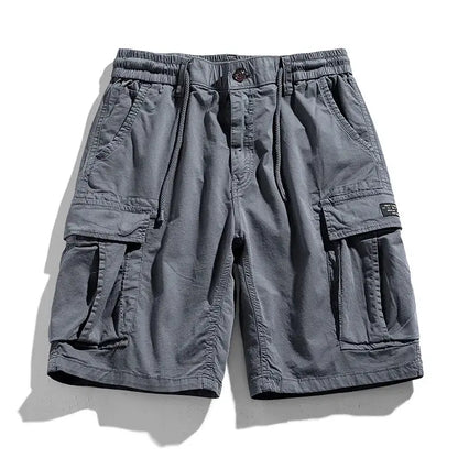 New Summer Solid Color Fashion Cotton Casual Breeches Cargo Men Shorts Men Breathable Quick Dry Multi Pocket Hip Hop Shorts by All Mart Bristol Ltd