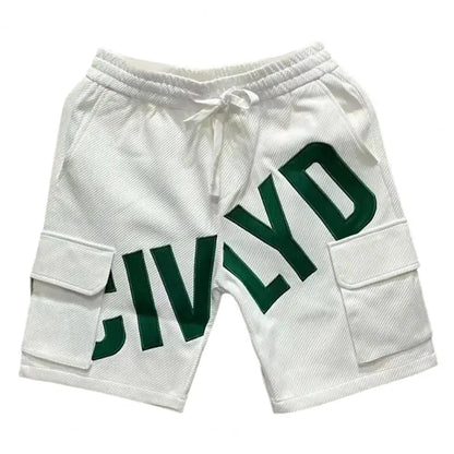 Men Cargo Shorts Adjustable Waistband Shorts Stylish Men's Summer Casual Shorts Elastic Drawstring Waist Wide Leg by All Mart Bristol Ltd