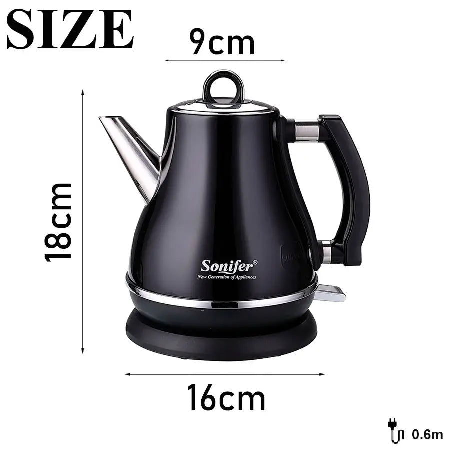 1.2L Colorful 304 Stainless Steel Electric Kettle 1500W Household 220V Quick Heating Electric Boiling Tea Pot Sonifer by All Mart Bristol Ltd