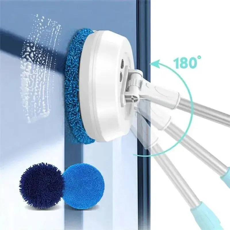 Wireless Electric Spin Mop Cleaning Machine Automatic 2 in 1 Wet & Dry Home Cleaner Car Glass Ceiling Door Windows Floor Cleaner by All Mart Bristol Ltd