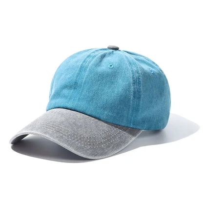 Fashion WASHED DENIM Baseball Cap Men Women Distressed Faded Caps Sunscreen Hats Adjustable Baseball Hats Outdoor Sports Hats by All Mart Bristol Ltd