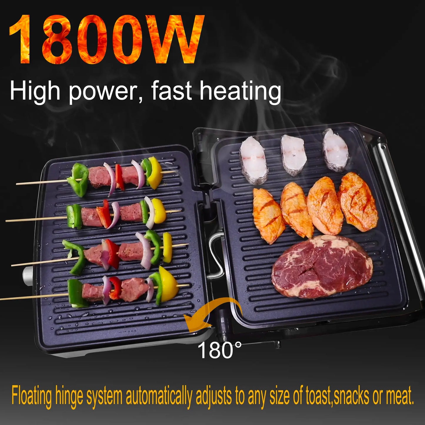 Sonifer Electric Contact Grill Panini Press and Barbecue Griddle by All Mart Bristol Ltd