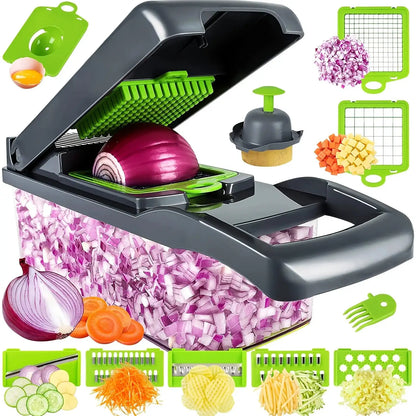 Multifunctional Vegetable Chopper and Food Slicer with Container by All Mart Bristol Ltd