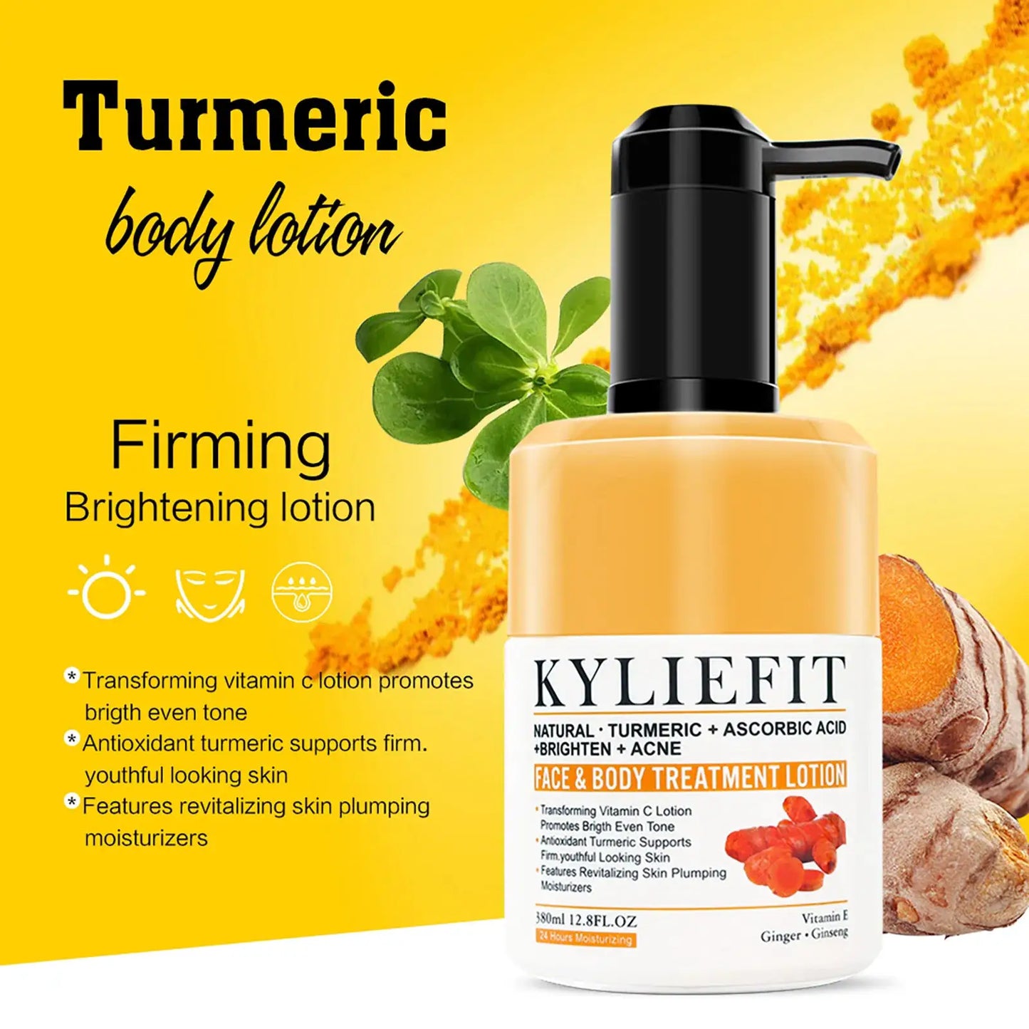 AILKE Organic Turmeric Lightening Skin Care Set, Reduce Acne, Improve Dullness, Hydration, Exfoliate, Clean and Smooths Skin by All Mart Bristol Ltd