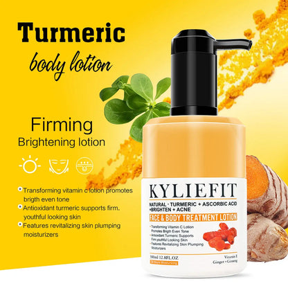 AILKE Organic Turmeric Lightening Skin Care Set, Reduce Acne, Improve Dullness, Hydration, Exfoliate, Clean and Smooths Skin by All Mart Bristol Ltd
