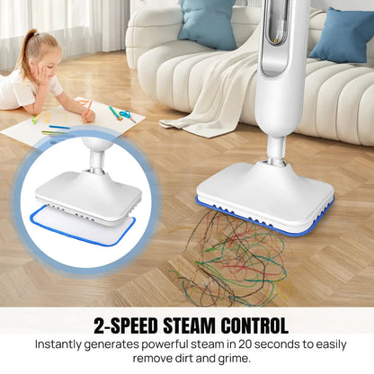 12 IN 1 Electric Steam Mop with 120 Degree Rotatable Head for Floor Cleaning,5000W Steam Cleaner 400ML Water Tank Handheld Mop by All Mart Bristol Ltd