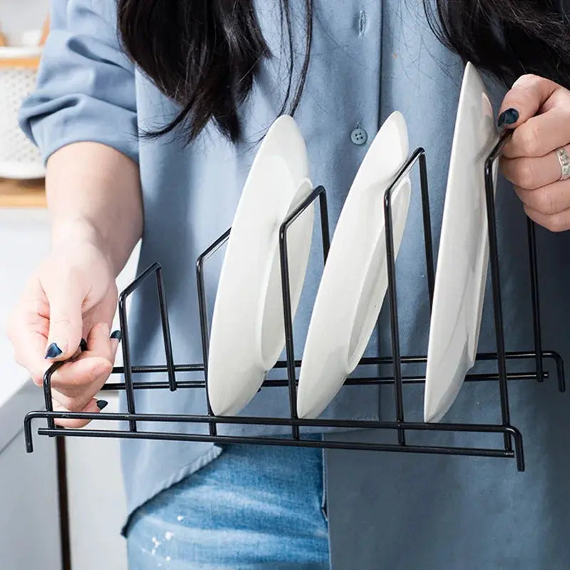 Rack Shelf Stand Multi Layer Space Saving Rustproof Cutting Board Practical Kitchen Organizer Pot Lid Holder Iron Art For Home by All Mart Bristol Ltd