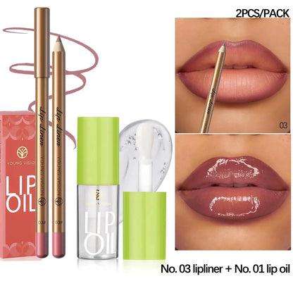 USHAS 12 Color Lip Liner + LIPSTICK Set Easy Coloring Matte Lipstick Long lasting nude red lipstick by All Mart Bristol Ltd