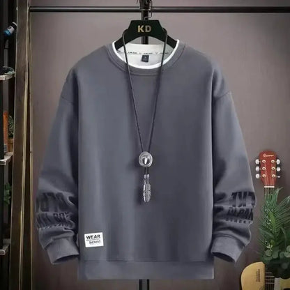 Spring Autumn Men Clothing Sweatshirt Korean Fashion Harajuku O-Neck Long Sleeve Sweatshirt Men Casual Streetwear Hoodies Men by All Mart Bristol Ltd
