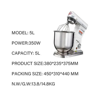 Electric Kitchen Machine Cake Food Processors Dough Bread Blender 220V 10L Stainless Steel Bowl Commercial Stand Food Mixer by All Mart Bristol Ltd