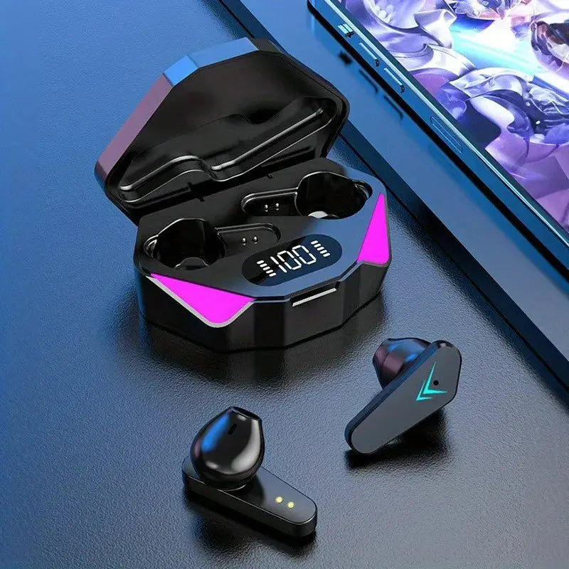 TWS Wireless Bluetooth Headset LED Display Gamer Earbuds with Mic Wireless Headphones Noise Cancelling Bluetooth Earphones X15 by All Mart Bristol Ltd