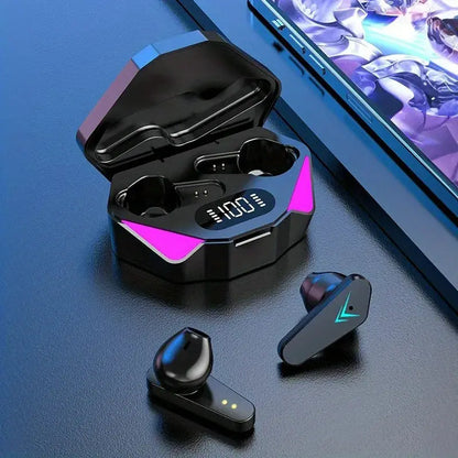 TWS Wireless Bluetooth Headset LED Display Gamer Earbuds with Mic Wireless Headphones Noise Cancelling Bluetooth Earphones X15 by All Mart Bristol Ltd