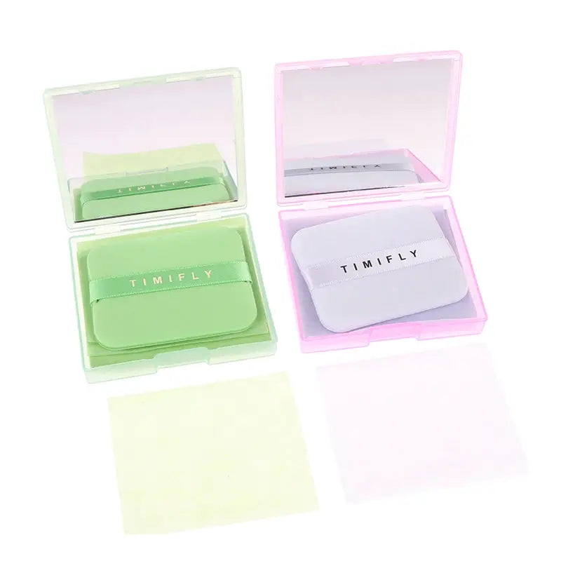 Oil Blotting Sheets With Makeup Puff 100pcs Matting Face Wipes Oil Control Paper Oil-absorbing Cleaning Makeup Tools Skin Care by All Mart Bristol Ltd