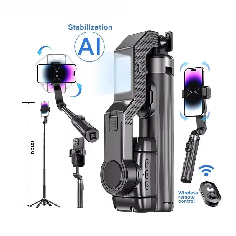 Handheld Gimbal Stabilizer Smartphone Camera Stabilizer Selfie Stick Tripod Stand Wireless Remote for IPhone Android by All Mart Bristol Ltd