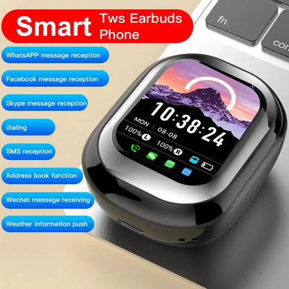 SE-ONE Smart Sliding Cover Earbuds |Wireless Bluetooth Headphones | HD Display | Long Battery Life | ENC Noise-Reduced Call by All Mart Bristol Ltd
