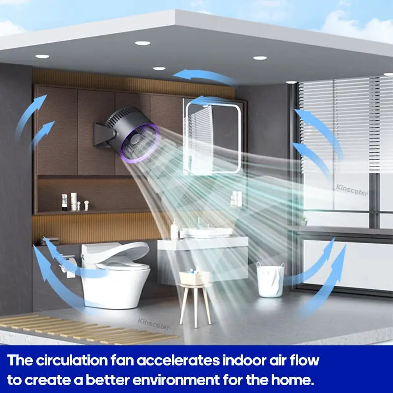 Cordless Electric Fan 4000mah Wireless Portable Air Circulator Fan Desktop Wall Ceiling Air Cooling Cooler Quiet Ventilator by All Mart Bristol Ltd