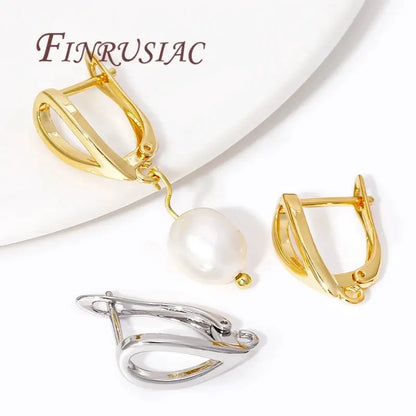 Trendy French Earring Hooks Clasp Accessories For Earrings 18K Gold Plated Earwires Fasteners Findings For DIY Women's Jewelry by All Mart Bristol Ltd