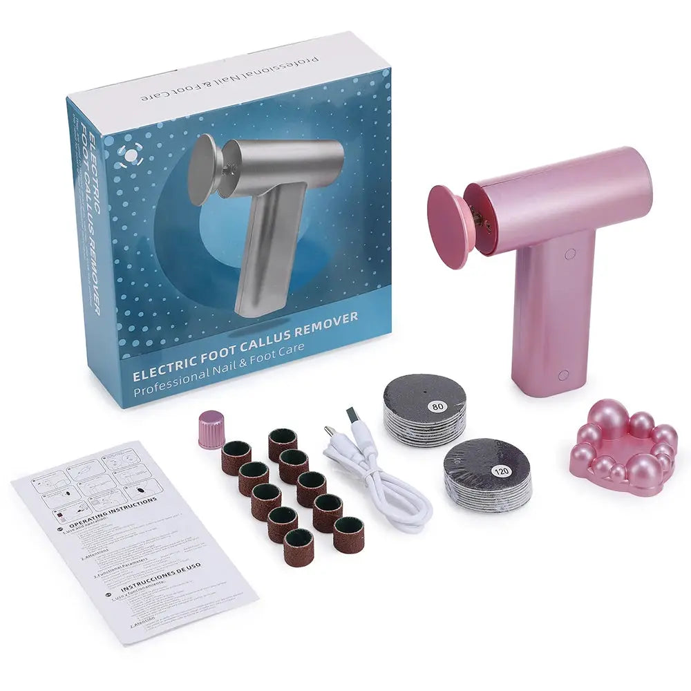 Electric Foot Callus Remover Foot Care File Heels Dead Skin Pedicure Tool Electronic Foot Grinder and Replacement Sandpaper by All Mart Bristol Ltd