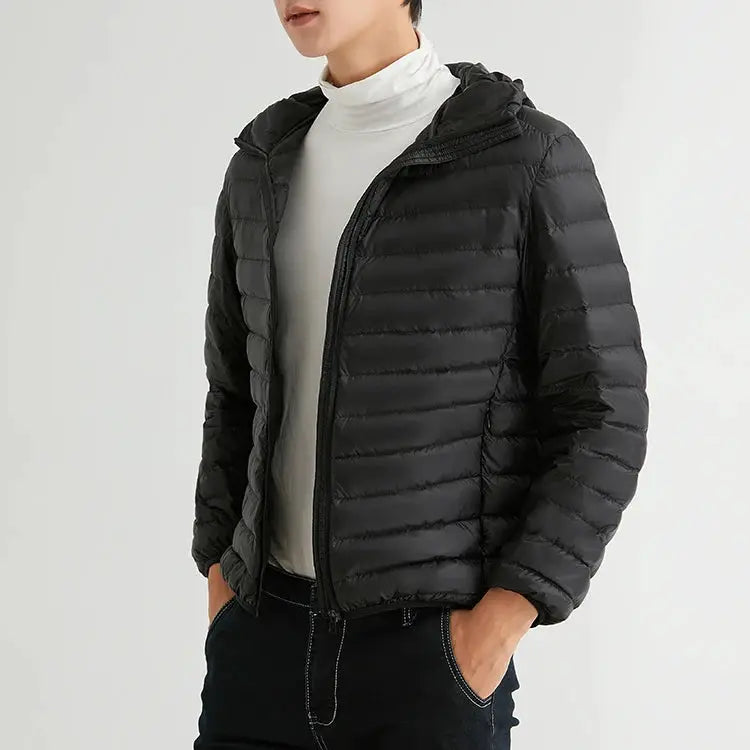 Man 90% Duck Down Hooded Jacket Winter Autumn Coat Men Ultra Light Jackets Warm Outwear Parkas Outdoors Campaign Clothes by All Mart Bristol Ltd