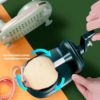 Manual Hand Crank Rotating Fruit Peeler and Slicer by All Mart Bristol Ltd