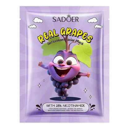 8pcs SADOER Fresh Fruits Face Mask Facial skincare Moisturizing Brightening Firming Hydrating Facial Masks for Face Skin Care by All Mart Bristol Ltd