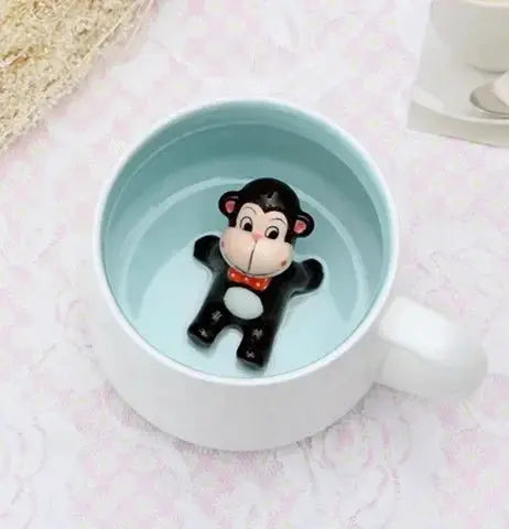 400ML Ceramic Mugs Creative Cute Cartoon Stereo Animal Milk Coffee Cups Couple Cups of Household Drinking Water Supplies by All Mart Bristol Ltd