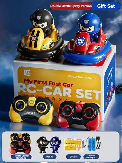 RC Battle Bumper Car Toy for Toddler Boy Girl Catapult Robot Karting Toy with Music Light RC Battle Game for Kids Family Battles by All Mart Bristol Ltd