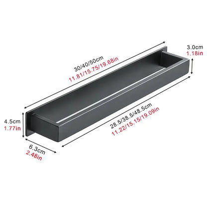 Black Stainless Steel Towel Holder No Drill Wall Shower Towel Shelf Kitchen Towel Hanger Rail Bathroom Towel Rack Self Adhesive by All Mart Bristol Ltd