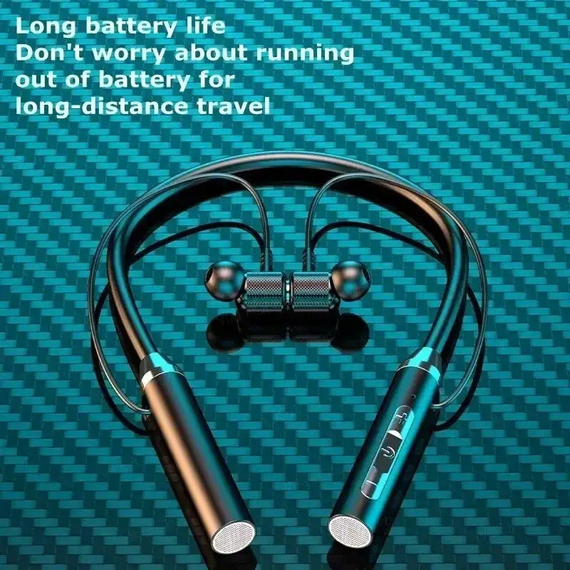 Wireless Headphones Bluetooth 5.0 Neckband Earphones Silicone Hifi 9D Stereo Sports Headset Halter Waterproof Magnetic Earbuds by All Mart Bristol Ltd