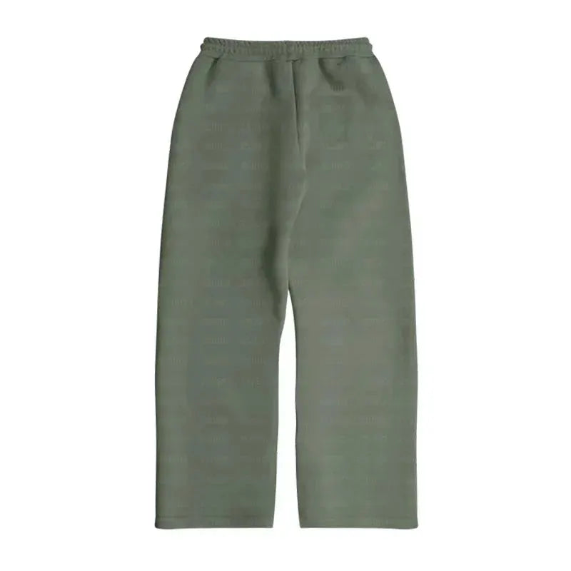 American Fashion Solid Color Fleece Oversized Sweatshirt Men's Two-Piece Y2K Harajuku Hip-Hop Gothic Joker Slacks Jogging Pants by All Mart Bristol Ltd