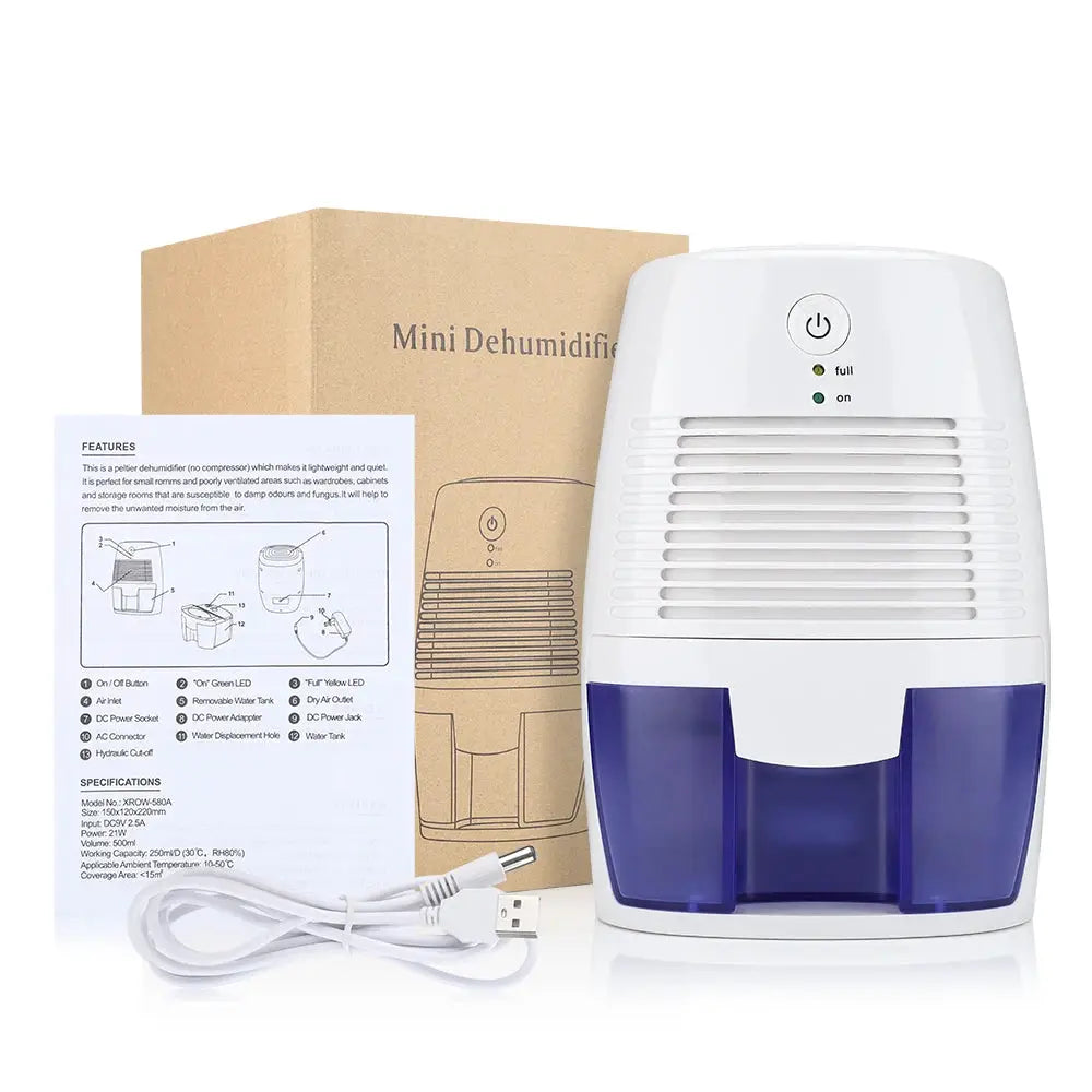 Portable 500ml Mini Electric Dehumidifier for Home and Office by All Mart Bristol Ltd