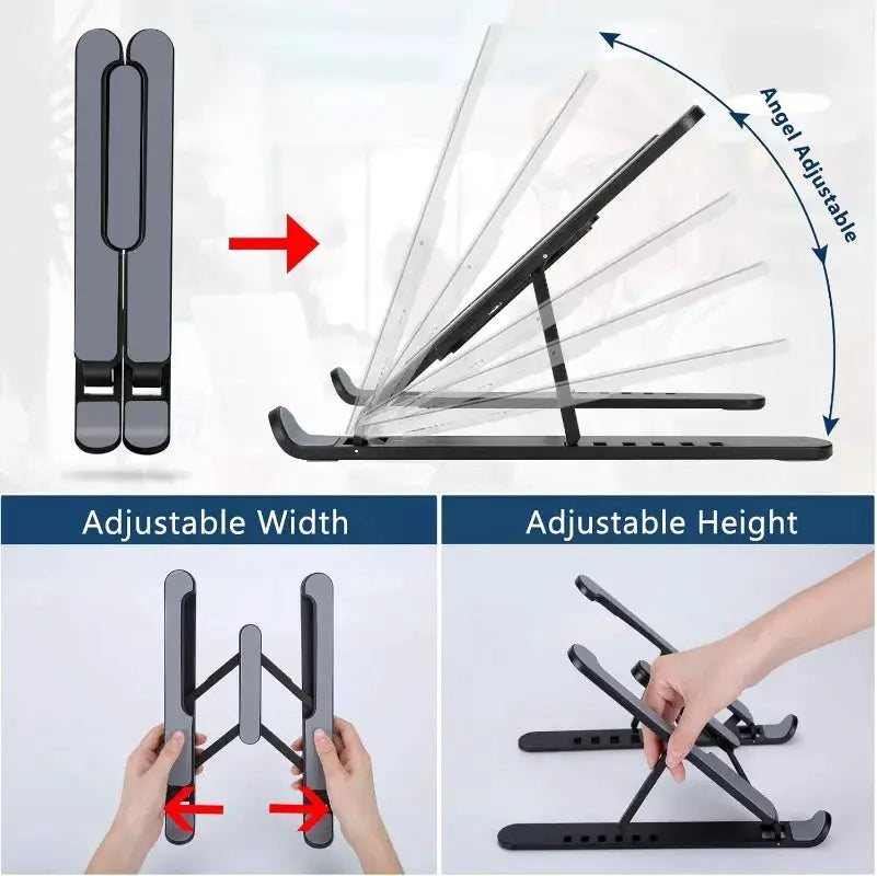Foldable Laptop Stand Portable Notebook Support Base Holder by All Mart Bristol Ltd