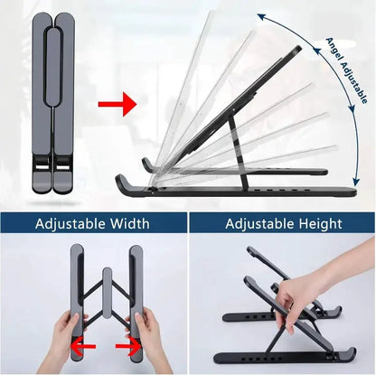 Foldable Laptop Stand Portable Notebook Support Base Holder by All Mart Bristol Ltd