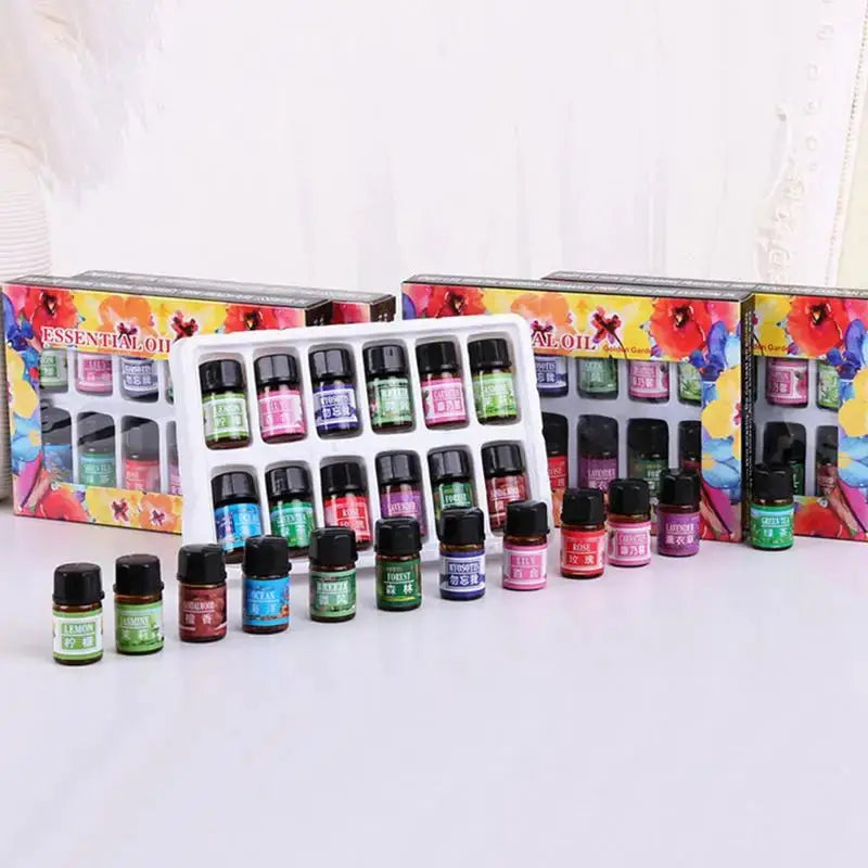 Essential Oil Set 12-bottle 3ML/0.13oz Defuse Essential Oils Water-soluble Natural Essential Oils For Diffuser Humidifier by All Mart Bristol Ltd