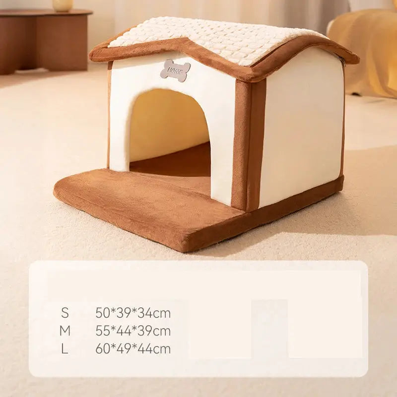 Dog Kennel House Four Seasons General Winter Warm Small Dog Detachable Removable Mobile Washing Cat Kennel Pet Supplies by All Mart Bristol Ltd
