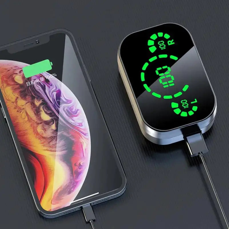 GREATWAL Bluetooth Wireless Headphones, LED Digital Display Mirror Panel Can Be Used As a Small mirror, HiFi Music Headphones by All Mart Bristol Ltd