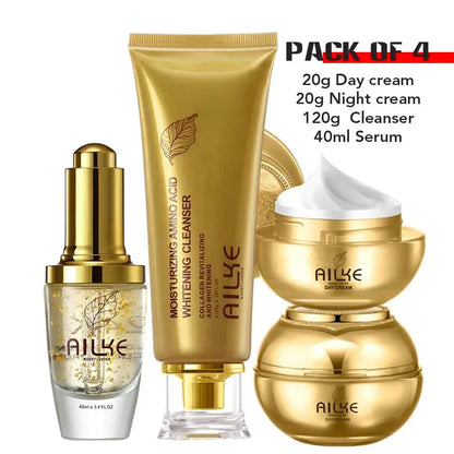 AILKE Whitening Skin Care Set, Reduce Wrinkles, Dark Spots, Even Skin Tone, Women Beauty Cosmetics for All Skin Types by All Mart Bristol Ltd